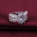 925 Silver Moissanite Diamond Ring for Women Wedding Jewelry