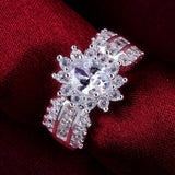 925 Silver Moissanite Diamond Ring for Women Wedding Jewelry