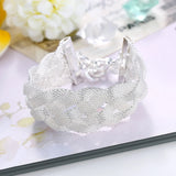 Vintage Mesh Chain 925 Silver Bracelet for Women