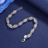 925 Sterling Silver Charm Ball Bracelets for Women Wedding Jewelry
