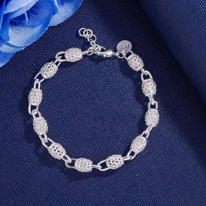 925 Sterling Silver Charm Ball Bracelets for Women Wedding Jewelry