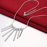 925 Silver Jewelry Set for Women Earrings Necklace 18 inch