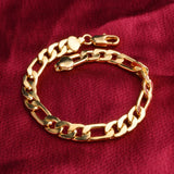 925 Silver Plated 18K 8MM Chain Bracelet for Men Women
