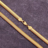 925 Silver Plated 18K Snake Bone Chain Necklace