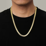 925 Silver Plated 18K Snake Bone Chain Necklace