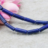 Lapis Lazuli Stone Beads 4x13mm Round Tube 15inch