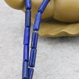 Lapis Lazuli Stone Beads 4x13mm Round Tube 15inch