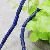 Lapis Lazuli Stone Beads 4x13mm Round Tube 15inch