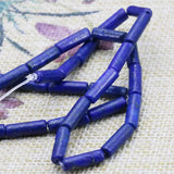 Lapis Lazuli Stone Beads 4x13mm Round Tube 15inch