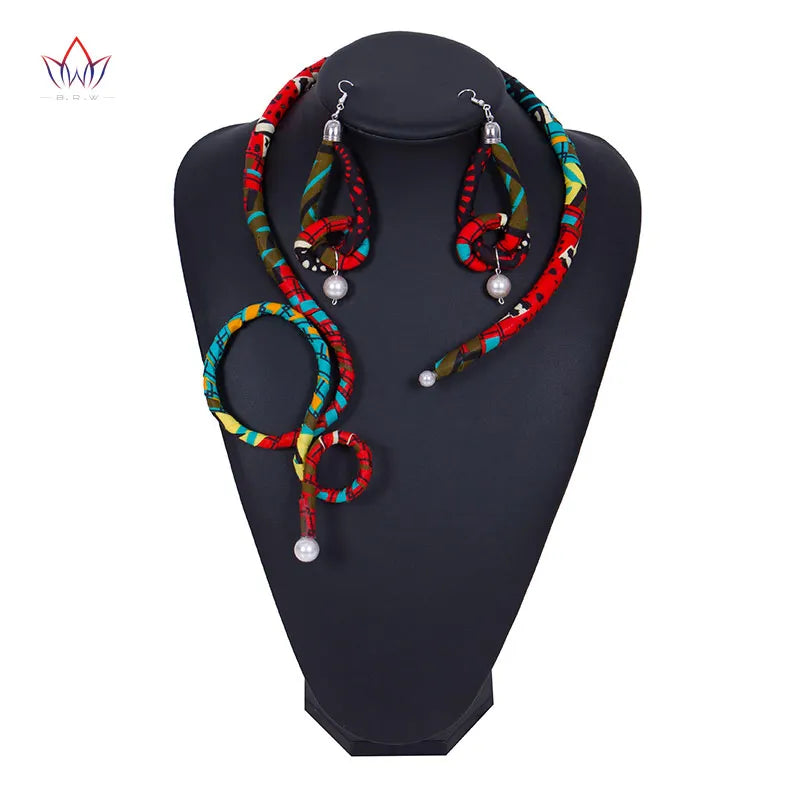 African Wedding Jewelry Set Pendant Necklace Earrings