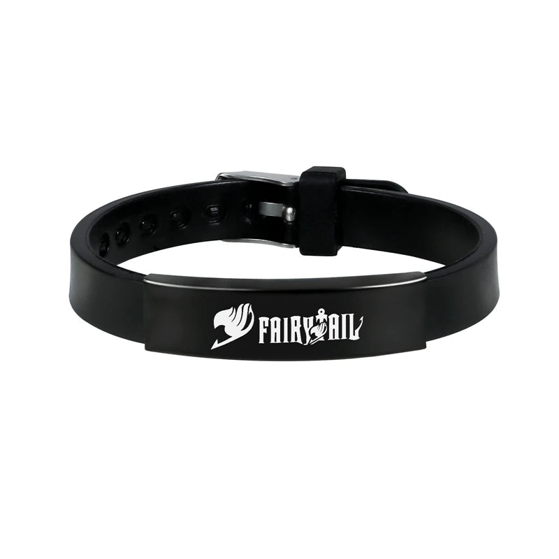 Anime Dragon Fairy Tail Bracelet - Titanium Steel Silicone Jewelry
