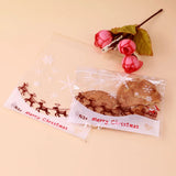 100pcs Hot Christmas Style Cookies Bags 10x10+3cm Plastic Bags