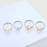 Austrian Crystal Forever Stud Earrings 925 Silver Lucky Gift