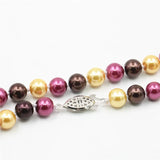 8mm South Sea Multicolor Shell Pearl Necklace 18"