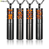 Hot Bottle Aromatherapy Diffuser Necklace Stainless Steel Perfume Vial