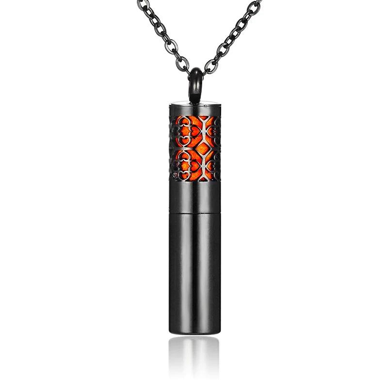 Hot Bottle Aromatherapy Diffuser Necklace Stainless Steel Perfume Vial