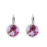 Round Stone Earrings Jewelry Rose Earring For Woman Party Wedding Gift