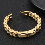 Hot Titanium Steel Men's Bracelet Rock Motorcycle Chain Jewelry