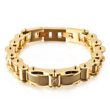 Hot Titanium Steel Men's Bracelet Rock Motorcycle Chain Jewelry