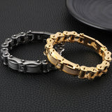 Hot Titanium Steel Men's Bracelet Rock Motorcycle Chain Jewelry