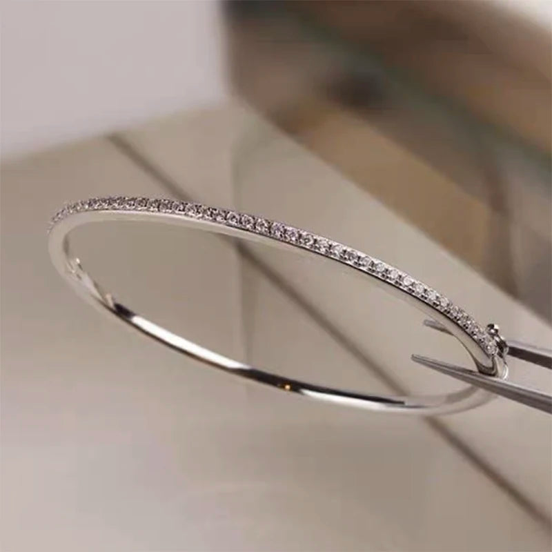 925 Silver Bangle Jewelry Wedding Party Ladies Bangle