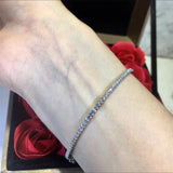 925 Silver Bangle Jewelry Wedding Party Ladies Bangle