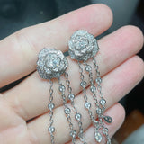 925 Silver Flowers Stud Earring for Women Party Gifts