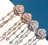925 Silver Flowers Stud Earring for Women Party Gifts