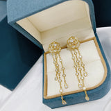 925 Silver Flowers Stud Earring for Women Party Gifts