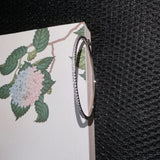 925 Silver Bangle with Zircon, Unisex, Everyday Wear