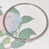 925 Silver Bangle with Zircon, Unisex, Everyday Wear
