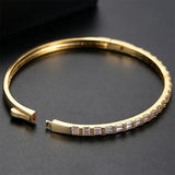 Men's Wedding Bangle with Cubic Zirconia