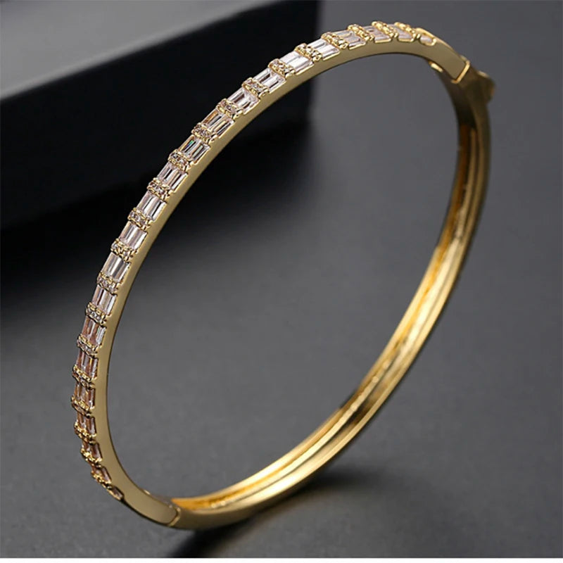 Men's Wedding Bangle with Cubic Zirconia