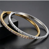 Men's Wedding Bangle with Cubic Zirconia