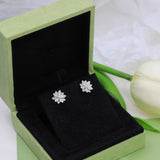925 Sterling Silver 3-Leaf Flower Earrings Luck Clover Wedding Party Jewelry