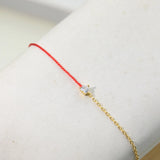 925 Sterling Silver Red Round Bracelet Praty Wedding Jewelry for Women