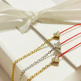 925 Sterling Silver Red Round Bracelet Praty Wedding Jewelry for Women