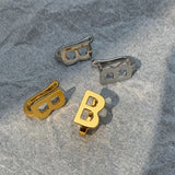 Hot Brands Classic Letter Silver Earrings Ear Clip For Women Top Famous Jewelry