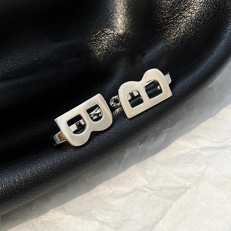 Hot Brands Classic Letter Silver Earrings Ear Clip For Women Top Famous Jewelry