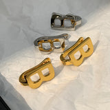Hot Brands Classic Letter Silver Earrings Ear Clip For Women Top Famous Jewelry