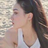 Hot Brands Classic Letter Silver Earrings Ear Clip For Women Top Famous Jewelry