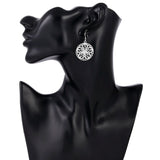 925 Silver Carved Star Earrings High Jewelry