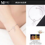 925 Sterling Silver Heart Bracelet Tassel Charm for Women