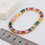 Hot Charm Tennis CZ Zircon Rainbow Bracelet For Women