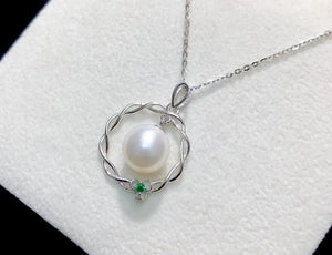 925 Sterling Silver Pendant Base Settings for Pearl Crystal 5pcs/lot
