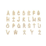 Classic Initial Letter Bracelet Women Pave Zirconia Chain
