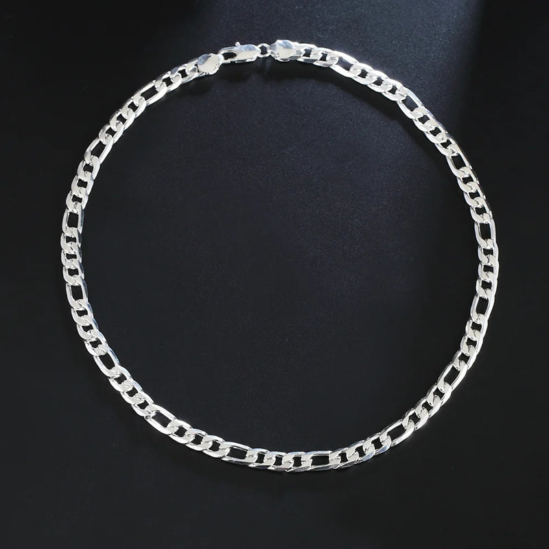 Hot 8MM 18K Gold 925 Silver Necklace for Men Women