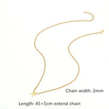 Classic A-Z Initial Letter Pendant Necklace Stainless Steel Chain
