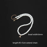 Classic CZ Initial Pendant Necklace with Pearl Bead for Women