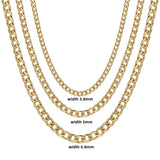 Classic Chain Necklace Stainless Steel Men Women Jewelry Gift